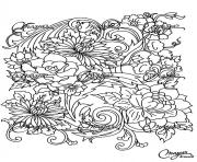 Printable adult drawing flower coloring pages
