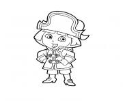 Printable dora pirate coloring pages