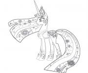 Printable my little pony princess celestia coloring pages