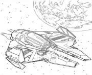 Printable obi wan kenobi spaceship star wars coloring pages