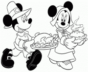 Printable thanksgiving  disney mickey and minnie mouse9c76 coloring pages