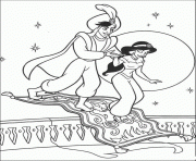 Printable jasmine and aladdin  free disney3823 coloring pages