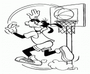 Printable disney goofy basketball e8b5 coloring pages