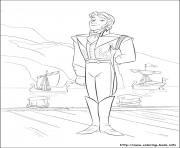 Printable Hans goals is to marry Anna and take over Arendelle as king coloring pages