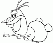 Printable olaf a true friend to Anna and Elsa coloring pages