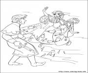 Printable elsa weakens and anna takes her defense coloring pages