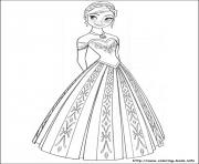Printable Queen Anna of Arendelle coloring pages