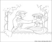 Printable elsa s father takes care of his daughter coloring pages