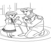 Printable arendelle takes care of baby elsa coloring pages
