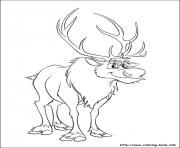 Printable Sven Kristoffs reindeer companion coloring pages