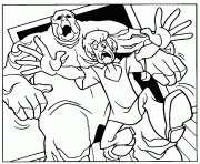 Printable big monster chasing shaggy scooby doo c39c coloring pages