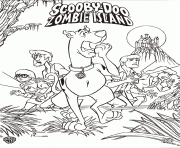 Printable scooby dooo on zombie land scooby doo 1026 coloring pages