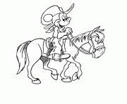 mickey on horse disney coloring pages161e