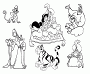 aladdin all characters disney coloring pages3e64