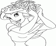 Printable jasmine doing her hair disney s736e coloring pages