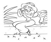 Printable jasmine kiss a bird disney princess s8d97 coloring pages