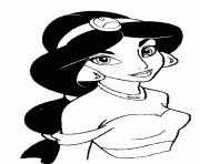smiling jasmine disney princess coloring pagesbc43