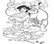 Printable abu genie and aladdin  disney7665 coloring pages