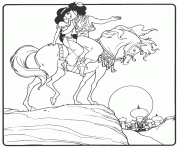 aladdin and jasmine on a camel disney coloring pages9af2