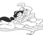 Printable lover jasmine and aladdin sc77b coloring pages
