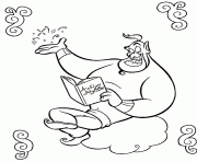 the genie reading book disney coloring pages037c