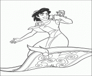 aladdin and abu on flying carpet disney coloring pages08a0