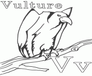 Printable wild vulture alphabet s2570 coloring pages