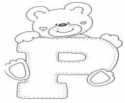Printable bear p free alphabet s2a71 coloring pages
