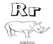 Printable rhino free alphabet se9a3 coloring pages