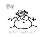 alphabet  winter snowman4965