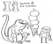 iguana and ice cream alphabet color pages6cca