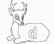 lowercase d for deer printable alphabet s7150