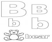 Printable cute bear alphabet s0515 coloring pages