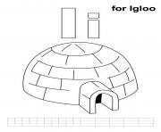 Printable igloo s alphabet i908a coloring pages