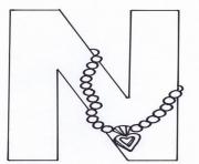 Printable letter n free alphabet s7d73 coloring pages