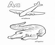 alphabet s printable a is for airplane and alligator16e3