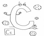 Printable c is for cookies s alphabet3b23 coloring pages