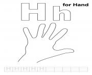 Printable alphabet  h is for hande071 coloring pages