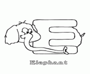 Printable alphabet s free animal elephant4270 coloring pages