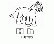 Printable animal horse alphabet s printable71be coloring pages