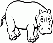 Printable african animal s hippopotamus9619 coloring pages