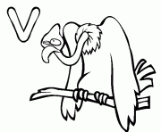 Printable animal alphabet s vulture4364 coloring pages