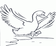 Printable flying goose printable animal s1fed coloring pages