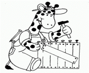 Printable giraffe carpenter animal s2378 coloring pages