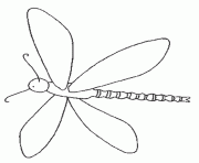 Printable simple dragonfly animal c78b coloring pages