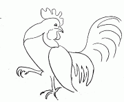 Printable simple farm animal s a roosterf197 coloring pages