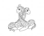 two splinted giraffes animal coloring pages1261