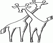 Printable two etnhics giraffes animal coloring pagesa06f coloring pages