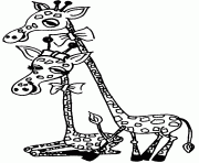 Printable male and female giraffe animal s2083 coloring pages