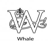 Printable animal whale free alphabet s88f6 coloring pages